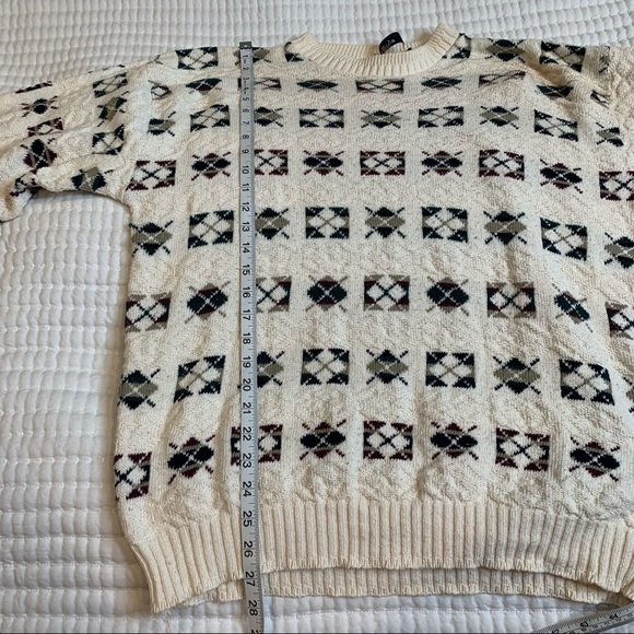 Vintage Bill Blass Menswear Sweater Size L Made in USA Hand Framed Cotton Blend - Picture 5 of 7